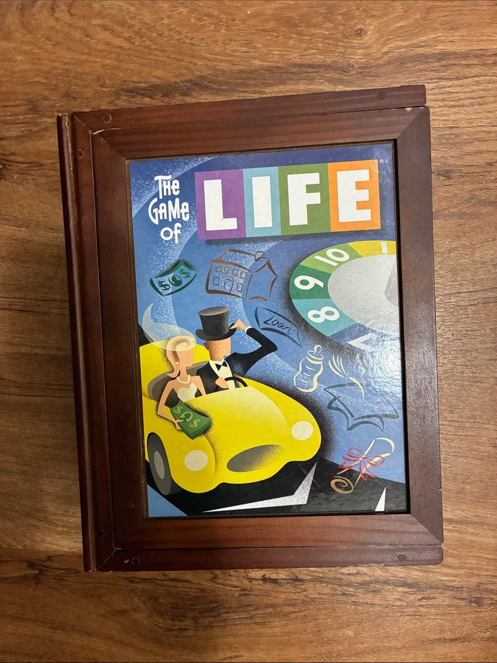 The Game of LIFE Wood Bookshelf Edition Board Game Complete 2007